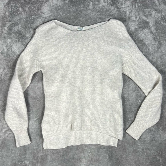 Sundance Sweater Womens Small Jovie Cashmere Bateau Drop Shoulder Ribbed Neutral - Picture 3 of 7